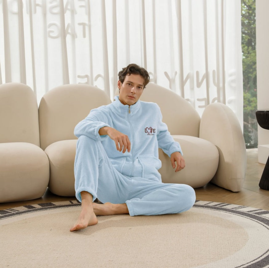 Conjunto de pijama de terciopelo para hombre