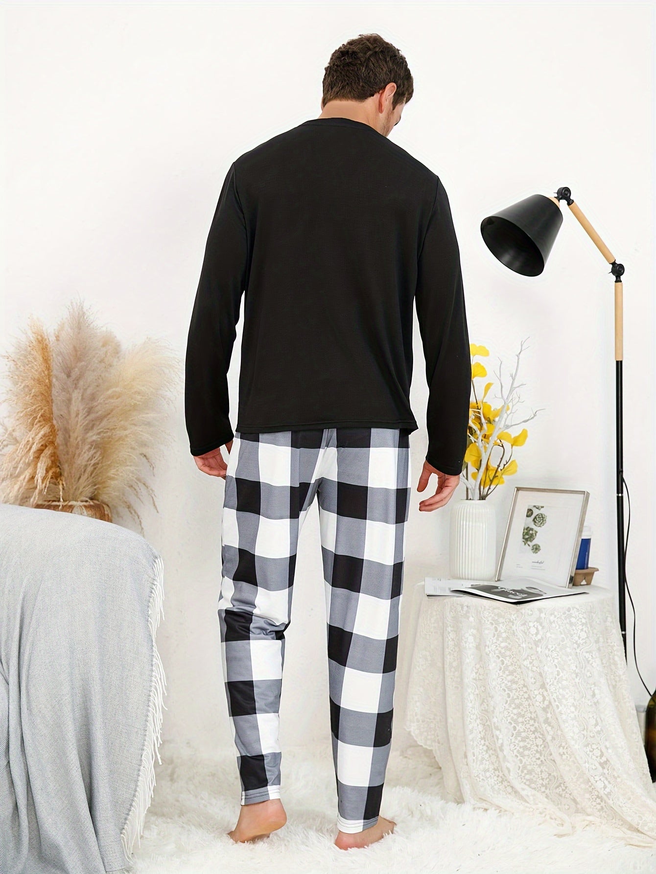 conjunto pijama manga larga poliester