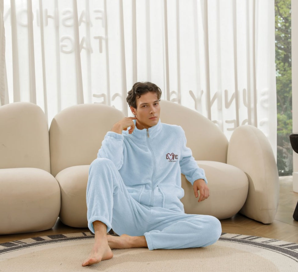 Conjunto de pijama de terciopelo para hombre