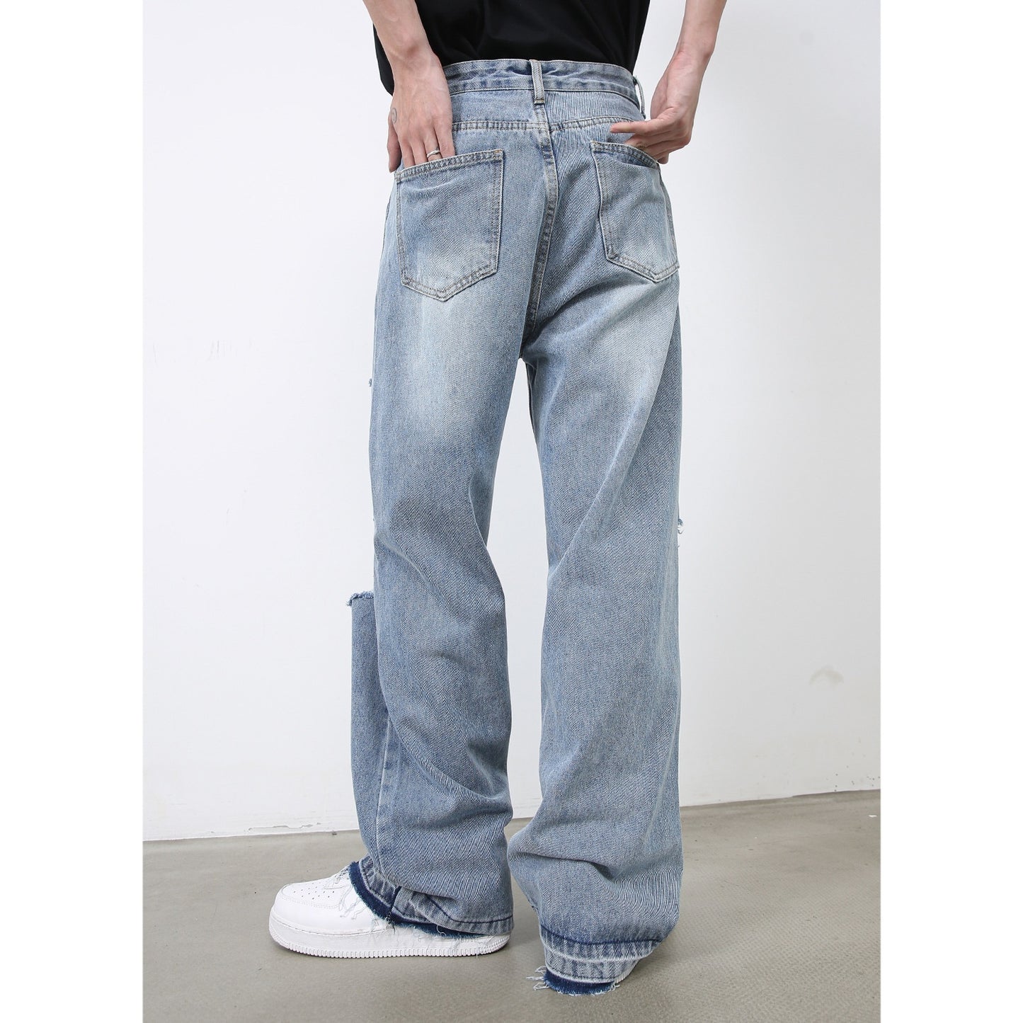 Jeans Hombre DISTRESSED HIGH WAIST – Diseño Moderno con Estilo Desgastado