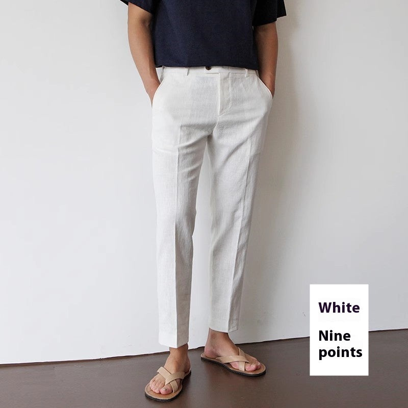 Pantalón Hombre WHITE LINEN – Frescura y Estilo Minimalista