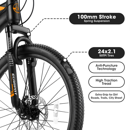 Bibicleta Ecarpat A24299-BLACK-ORANGE