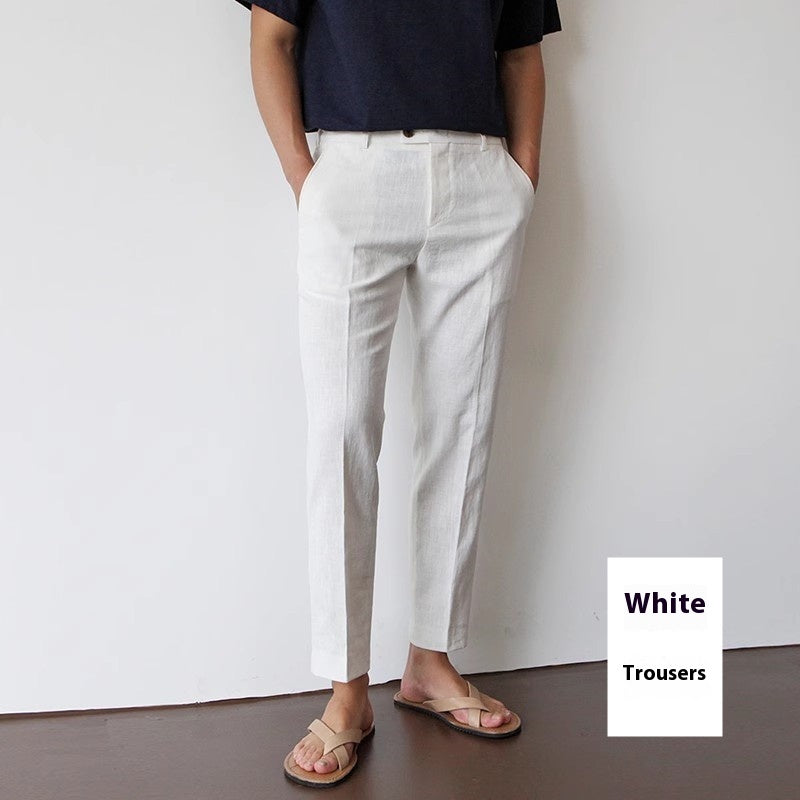 Pantalón Hombre WHITE LINEN – Frescura y Estilo Minimalista