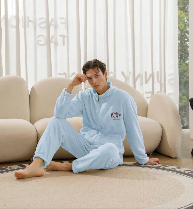 Conjunto de pijama de terciopelo para hombre