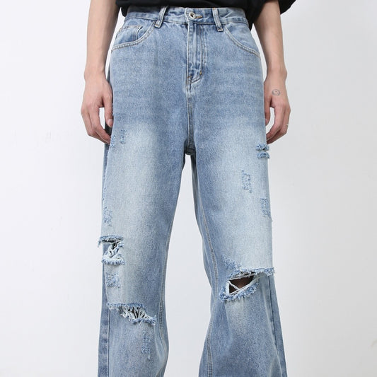 Jeans Hombre DISTRESSED HIGH WAIST – Diseño Moderno con Estilo Desgastado