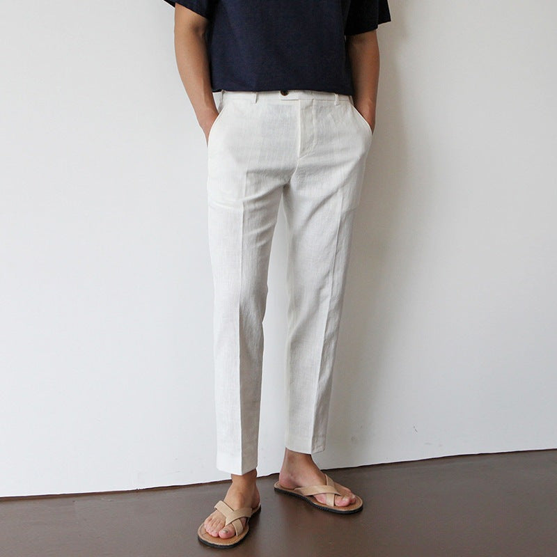 Pantalón Hombre WHITE LINEN – Frescura y Estilo Minimalista