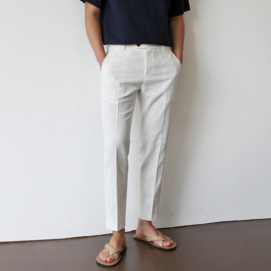 Pantalón Hombre WHITE LINEN – Frescura y Estilo Minimalista