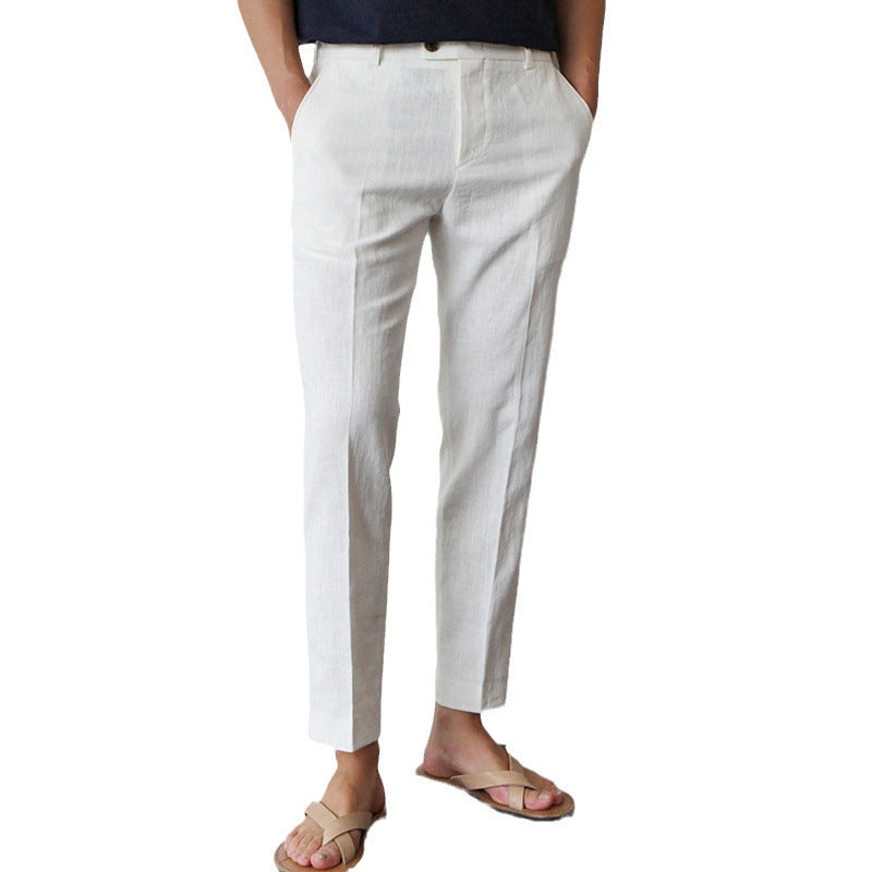 Pantalón Hombre WHITE LINEN – Frescura y Estilo Minimalista