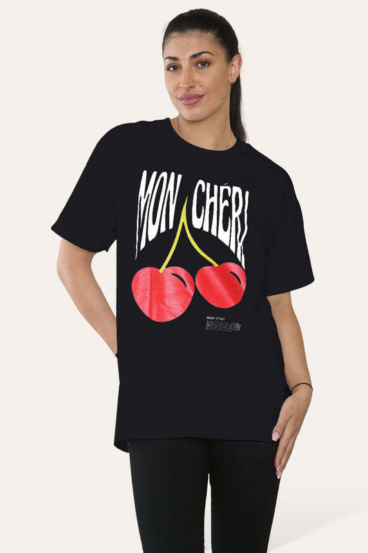 Camiseta Mujer MON CHERI - Estilo Retro y Divertido