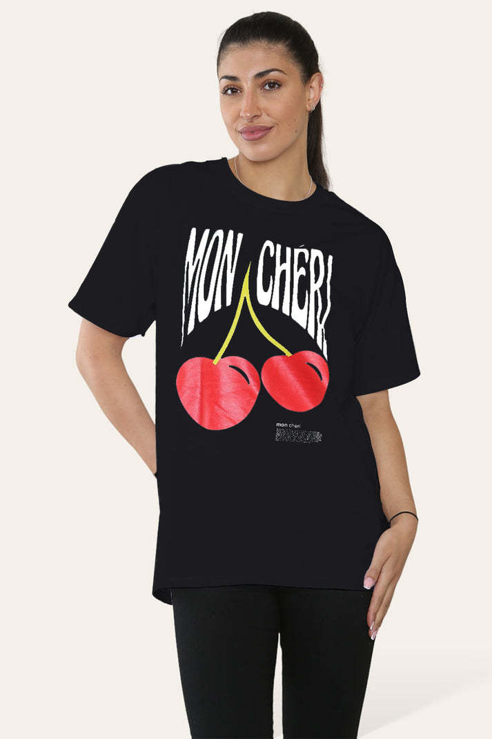 Camiseta Mujer MON CHERI - Estilo Retro y Divertido