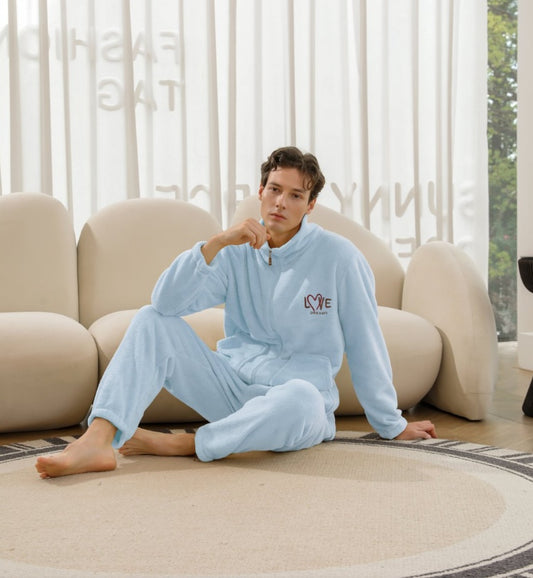 Conjunto de pijama de terciopelo para hombre