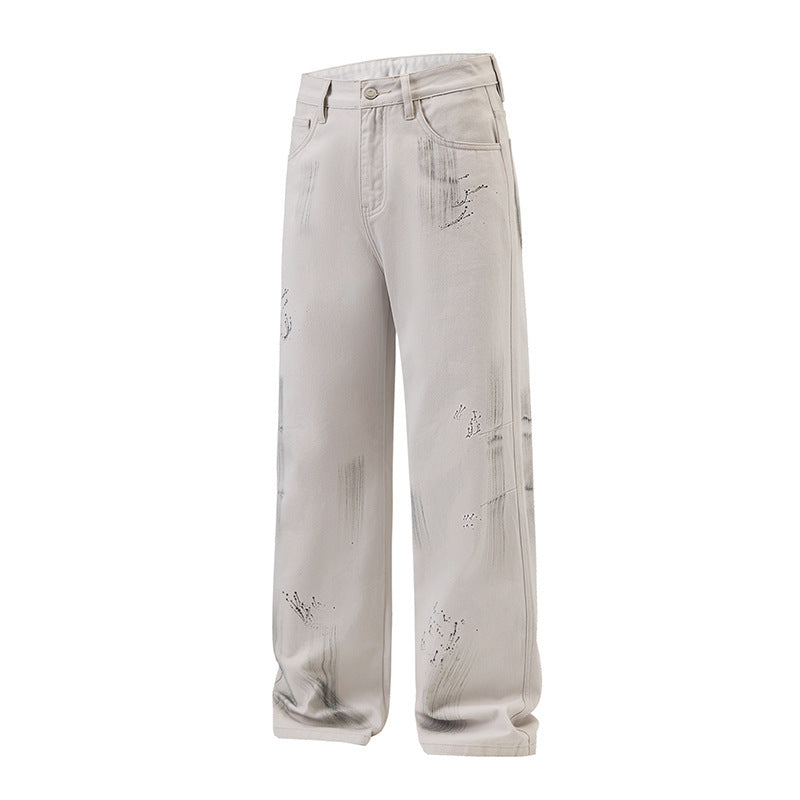 Jeans Hombre DISTRESSED WIDE LEG – Estilo Urbano con Toque Rústico