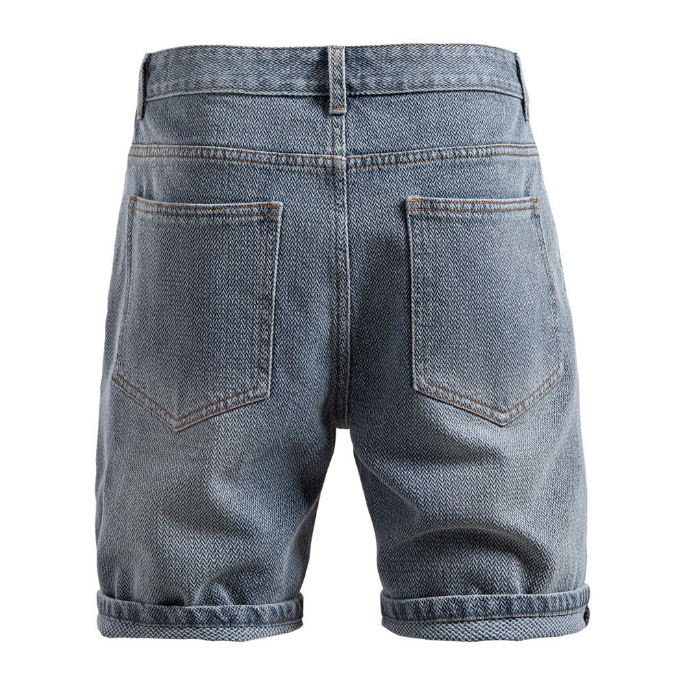 Shorts Hombre BLUE FADE – Diseño Casual con Estilo Desgastado