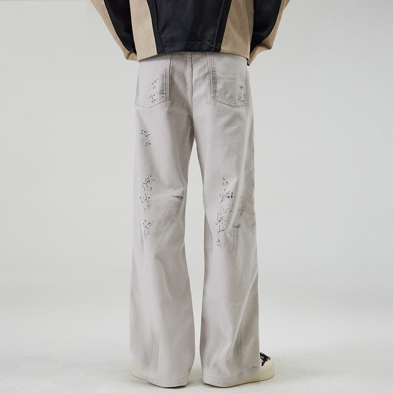 Jeans Hombre DISTRESSED WIDE LEG – Estilo Urbano con Toque Rústico