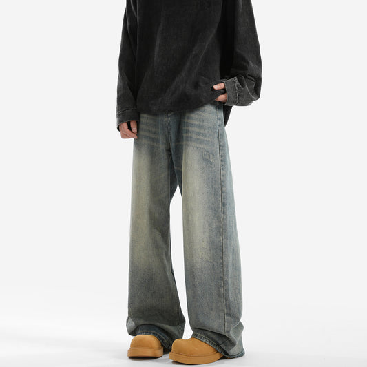 Jeans Hombre FADED WIDE LEG – Estilo Relajado con Toque Vintage