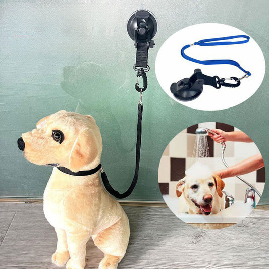 AquaGrip : Sujeción Segura para un Baño sin Estrés. Cuerda con Ventosa para Mascotas Inquietas